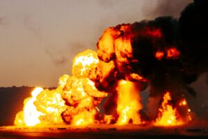 an explosion at — Photo by Edu Raw on Pexels
